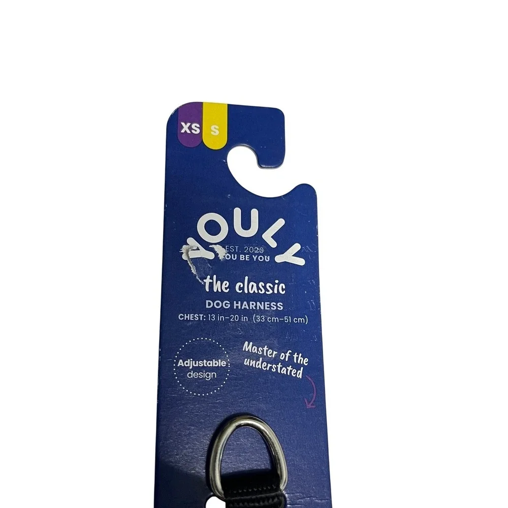 Youly The Classic Dog Harness XS S Black Adjustable Design Simple Neutral